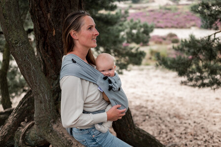 Carrier Wrap &amp; Go + Baby - Sea Blue