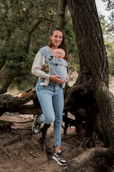 Carrier Wrap &amp; Go + Baby - Sea Blue