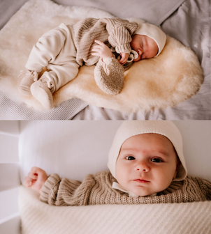Sheepskin M and woolen baby blanket promotion