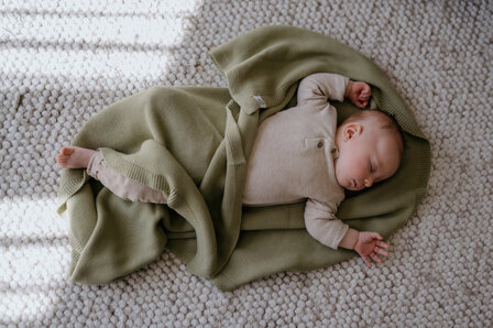Baby blanket Cotton - Olive - 80x100 cm