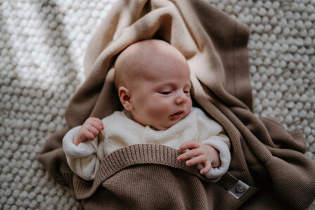 Baby blanket Cotton - Brown - 80x100 cm