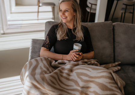 Woolen blanket XXL - Zebra