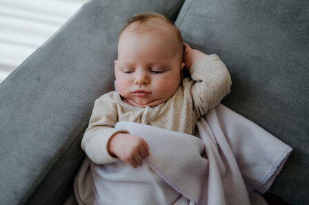 Lavender - Merino wool baby blanket 70x90 cm - woven