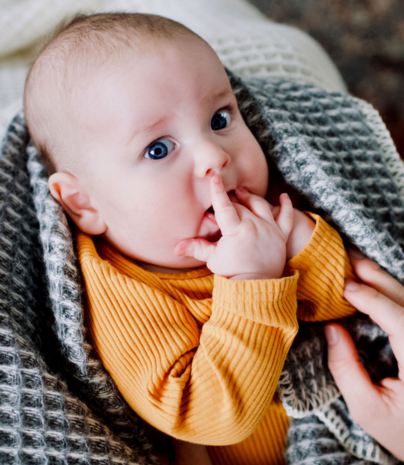 Toddler blanket Waffle Wool - Dark Grey