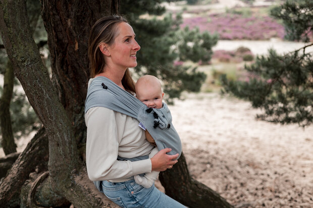 Carrier Wrap & Go + Baby - Sea Blue