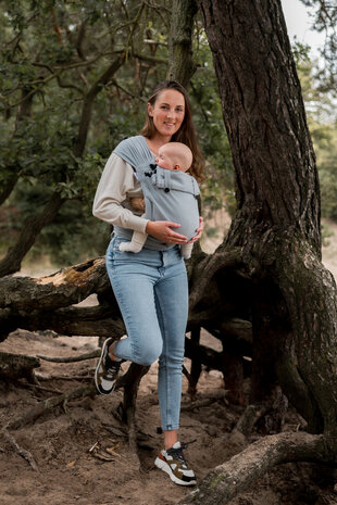 Carrier Wrap & Go + Baby - Sea Blue