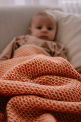 Toddler blanket Wool - Orange