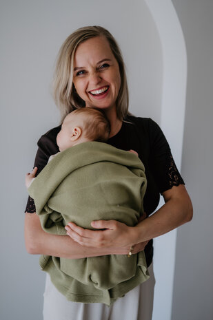Baby blanket Cotton - Olive - 80x100 cm
