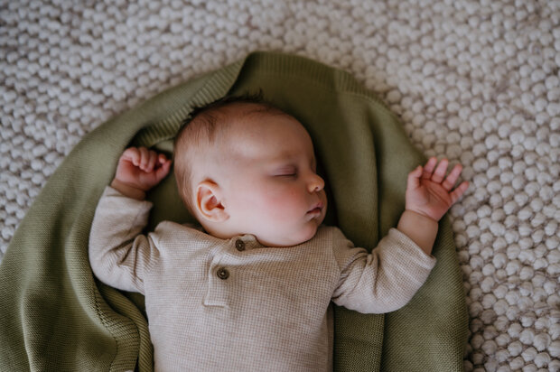 Baby blanket Cotton - Olive - 80x100 cm
