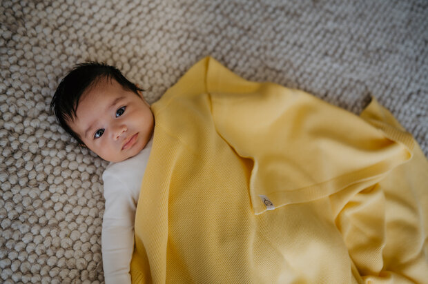 Baby blanket Cotton - Yellow - 80x100 cm