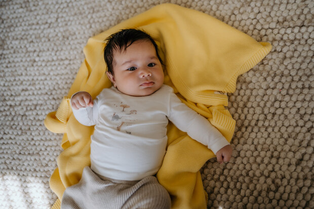 Baby blanket Cotton - Yellow - 80x100 cm
