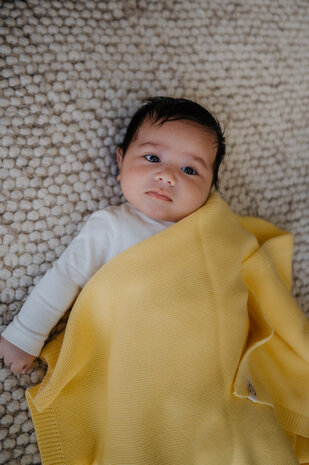 Baby blanket Cotton - Yellow - 80x100 cm