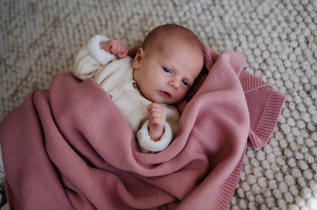 Baby blanket Cotton - Pink - 80x100 cm