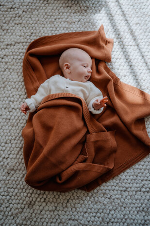 Baby blanket Cotton - Terra - 80x100 cm