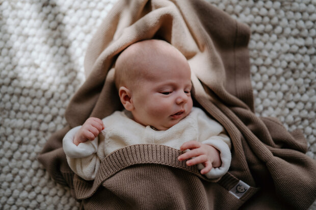 Baby blanket Cotton - Brown - 80x100 cm