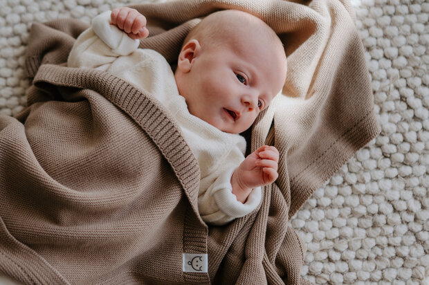 Baby blanket Cotton - Brown - 80x100 cm