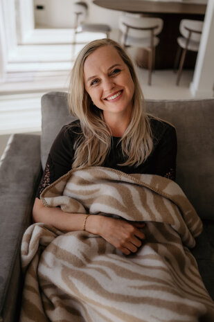 Woolen blanket XXL - Zebra