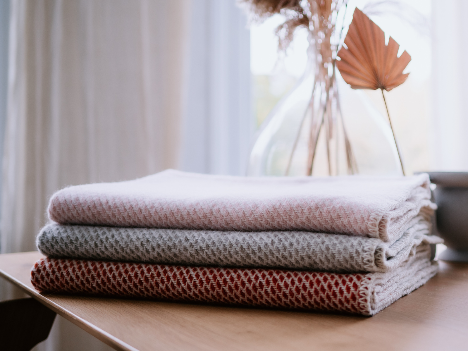 Woolen Baby Blanket - Terracotta - 100% Pure new wool