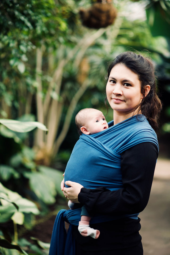 using a baby sling