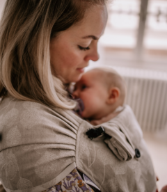 Wrap & Go Baby - 100% natural - leaves - linen/cotton
