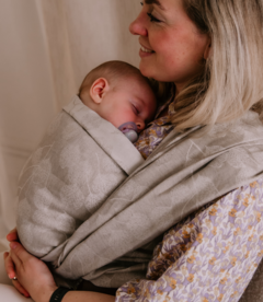 NEW! Woven sling - leaves 100% natural linnen/cotton