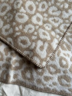 Baby blanket Wool - panther - cream / beige