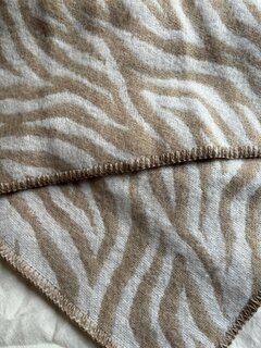 Baby blanket Wool - zebra - cream / beige
