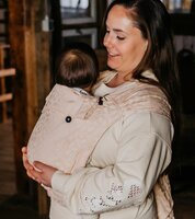 Wrap & go baby - floral - peach