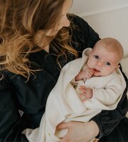 White - Merino wool baby blanket 70x90 cm