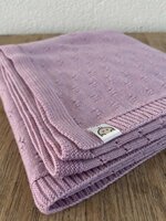 Pink - Merino wool baby blanket 80x100 cm - knitted