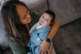 Turquoise - Merino wool baby blanket 80x100 cm - knitted