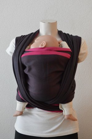 Baby Sling Dark Grey/Fuchsia Double