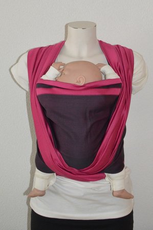 Baby Sling Dark Grey/Fuchsia Double