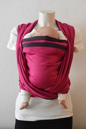 Baby Sling Dark Grey/Fuchsia Double