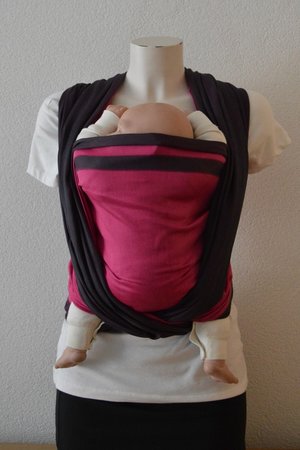 Baby Sling Dark Grey/Fuchsia Double