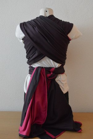 Baby Sling Dark Grey/Fuchsia Double