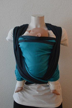 Baby Sling Dark Grey/Turquoise Double