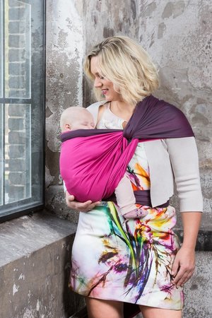 Baby Sling Dark Grey/Fuchsia Double