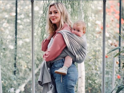 grey baby sling