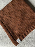 Brown - Merino wool crib and swaddle blanket 80x100 cm - Pure Baby Love