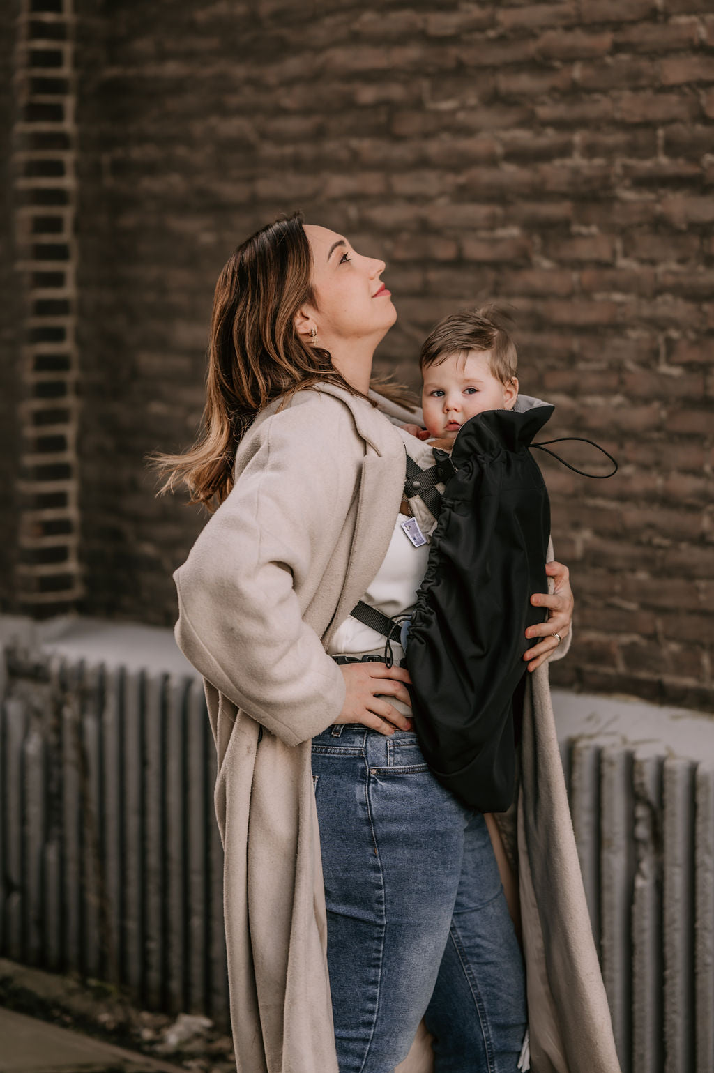 Rain and wind cover for baby wrap and carrier